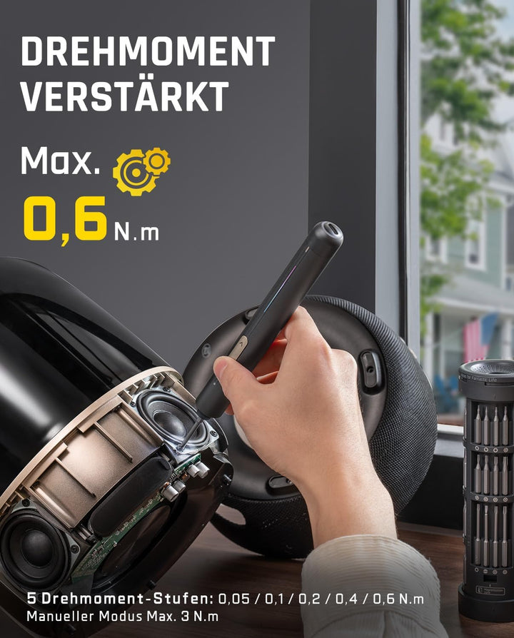 Fanttik E2 Ultra 3.7V Mini Elektro Schraubendreher Set, 50 in 1 Magnetische Präzisions-Schraubendreh