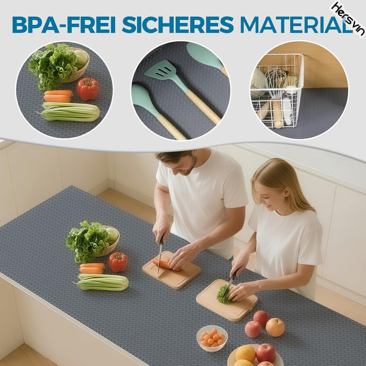 Hersvin Schubladenmatte 40cmx450cm Schrankpapier Schubladeneinlage Eva Wasserfest Nicht Klebende Unt