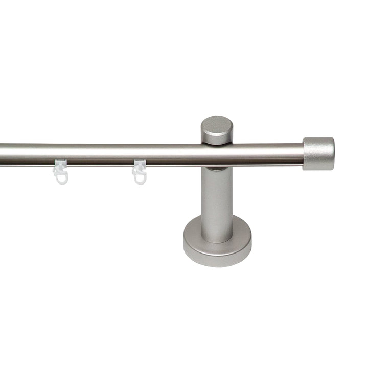 Garesa Gardinenstange Kea Ø 20mm, 1-läufig, Chrom, matt I Aluminium Vorhangstange inkl. Gleiter I En