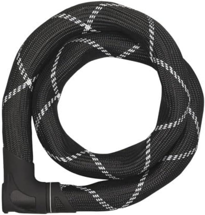 ABUS Kettenschloss Iven Chain 8210 – Fahrradschloss aus gehärtetem Stahl – mit Kunstfaserummantelung