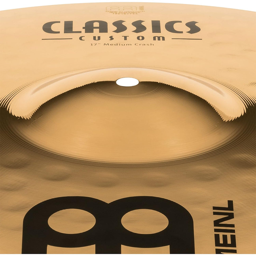 Meinl Cymbals Classics Custom Brilliant Crash Medium 17 Zoll (Video) Schlagzeug Becken – Paar – (43,