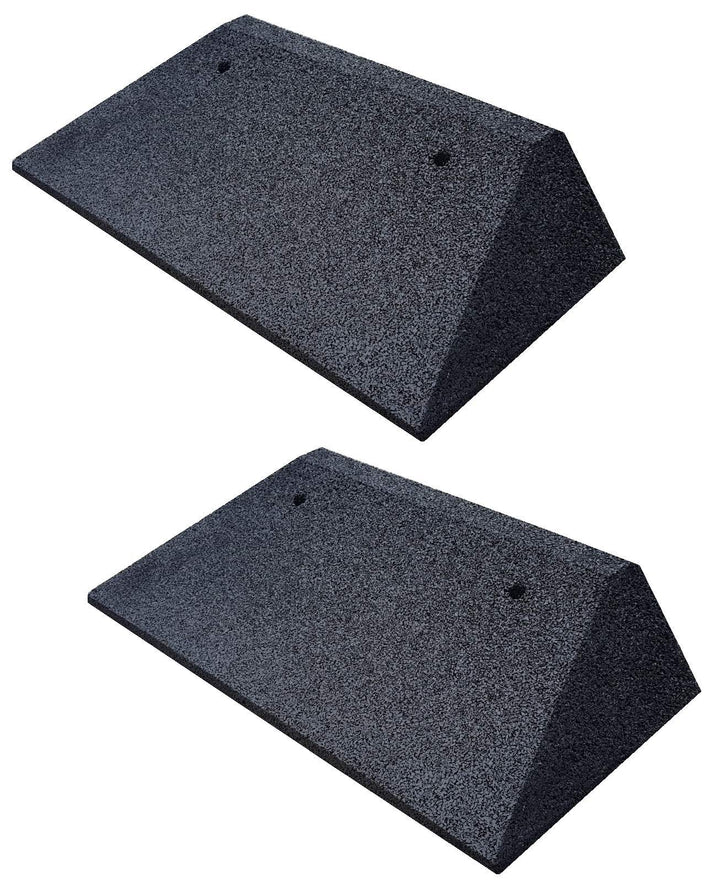 Bordsteinkanten-Rampe-Set (2 Stück) 40-100 mm aus Gummifasern (schwarz) - Auffahrrampe - Türschwelle
