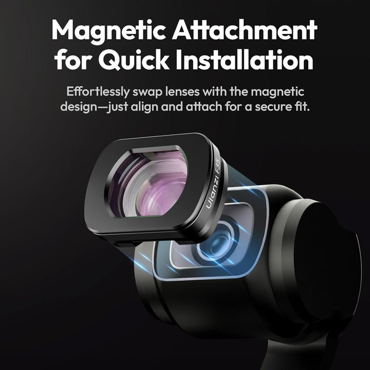 ULANZI F35 Pocket 3 Weitwinkelobjektiv, 112° Weitwinkelobjektiv kompatibel mit DJI Osmo Pocket 3 Zub