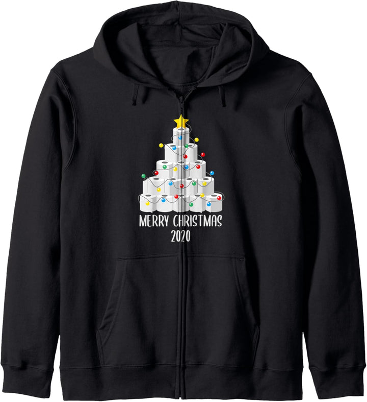 Weihnachten 2020 Weihnachtsbaum aus Klopapier Hamsterkauf Kapuzenjacke