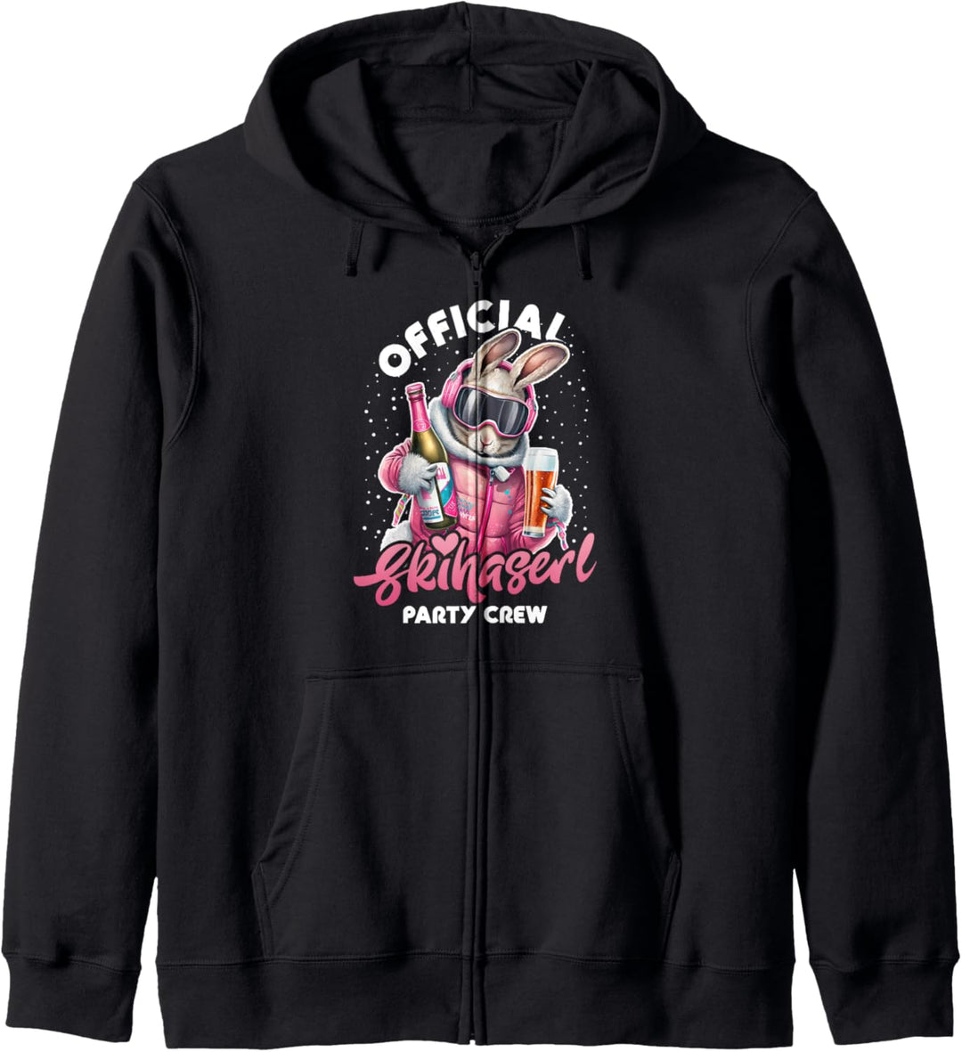 Skifahren Official Skihaserl Party Crew Apres Ski Damen Kapuzenjacke
