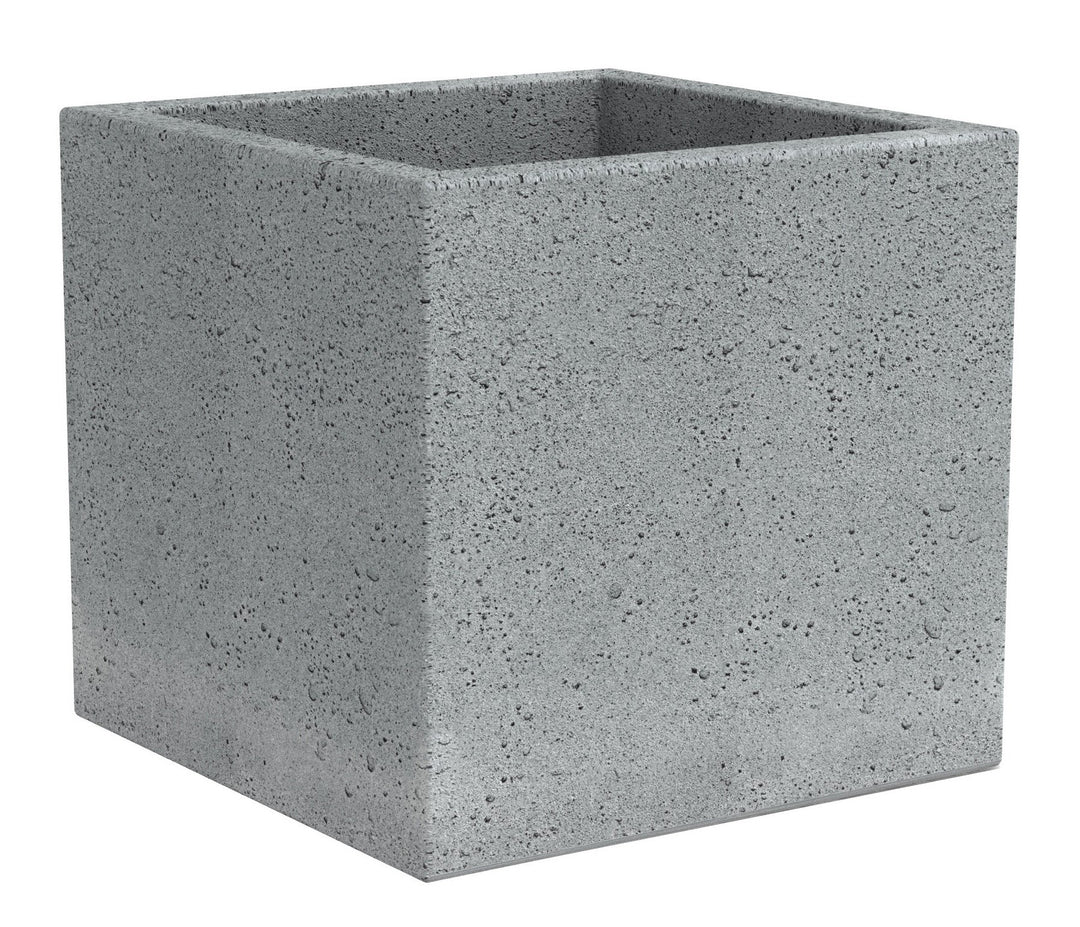 Scheurich C-Cube, Pflanzgefäss aus Kunststoff, Stony Grey, 40 cm lang, 40 cm breit, 33 cm hoch, 44 l