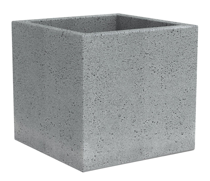 Scheurich C-Cube, Pflanzgefäss aus Kunststoff, Stony Grey, 40 cm lang, 40 cm breit, 33 cm hoch, 44 l