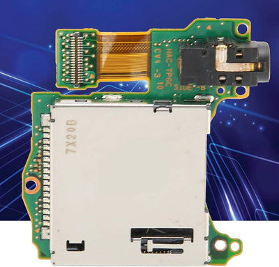 Spielkartenleser Cartridge Slot Module,Ersatzkartenleser Board Slot Tray Kopfhörerlochanschluss,Game