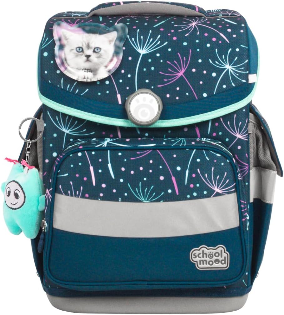 SCHOOL-MOOD Timeless Pro Schulranzenset 7-teilig 23,5L Stauraum, ergonomisches Easy Fit System für 1