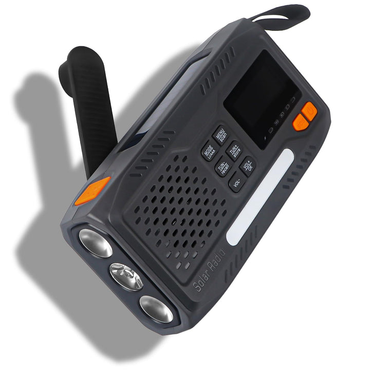 Notfallradio, Kurbelradio, FM/DAB+/DAB tragbares Solarradio mit 4000mAh Powerbank, Telefon-Ladegerät