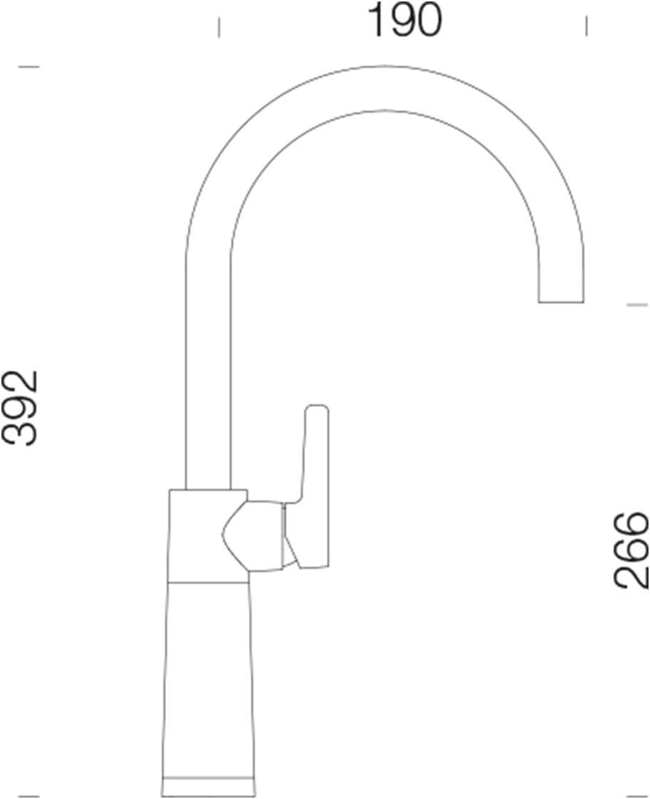 SCHOCK Küchenarmatur SC-520 Nero – Hochdruck Armatur CRISTALITE mit Festauslauf und Standard Norm-An