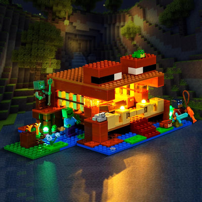 Led Licht Set für Lego Minecraft The Frog House 21256 (Nicht Lego), Led Beleuchtungs Set für Minecra