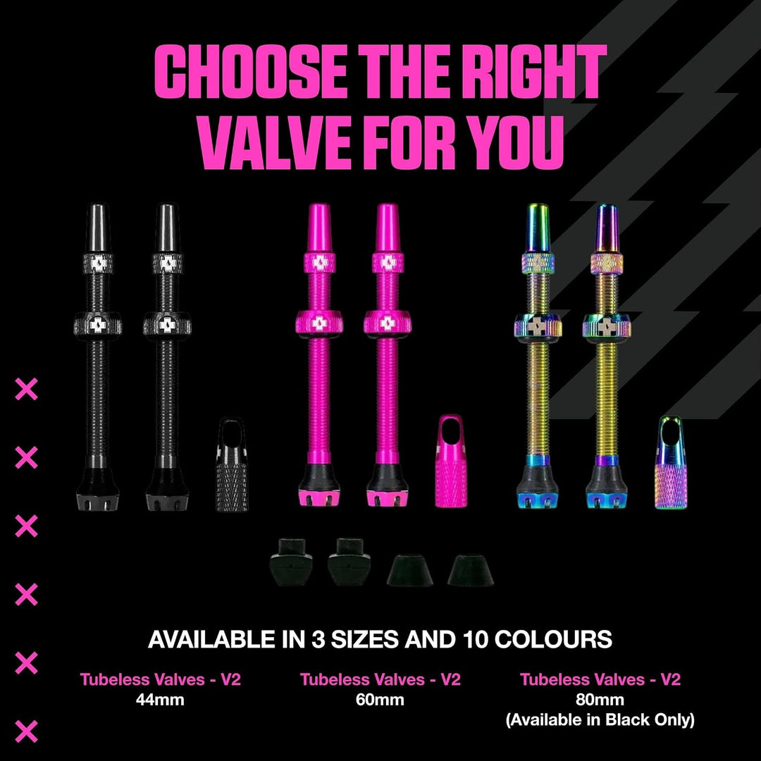 Muc-Off Unisex V2 Presta Tubeless Ventile, Grün, 44mm Grün 44mm, Grün 44mm