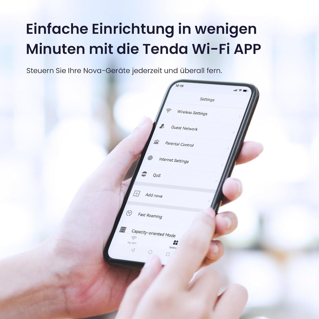 Tenda Nova MW6 Mesh WLAN System - AC1200 Dual Band WLAN Mesh System - Reichweite bis zu 330m² & 90 G