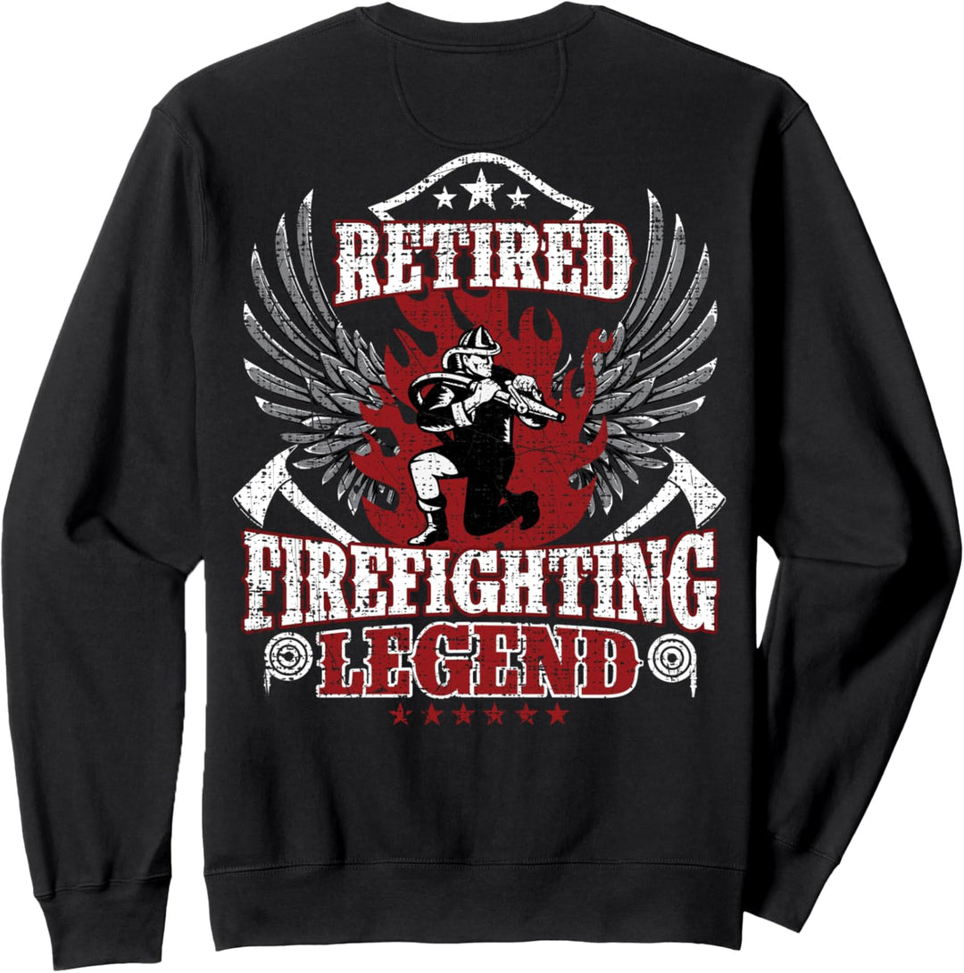 Ruhestand Feuerwehrmann Geschenke Design auf der Rückseite Sweatshirt