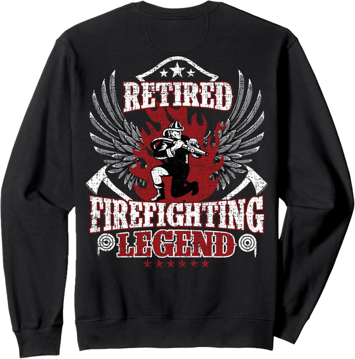 Ruhestand Feuerwehrmann Geschenke Design auf der Rückseite Sweatshirt