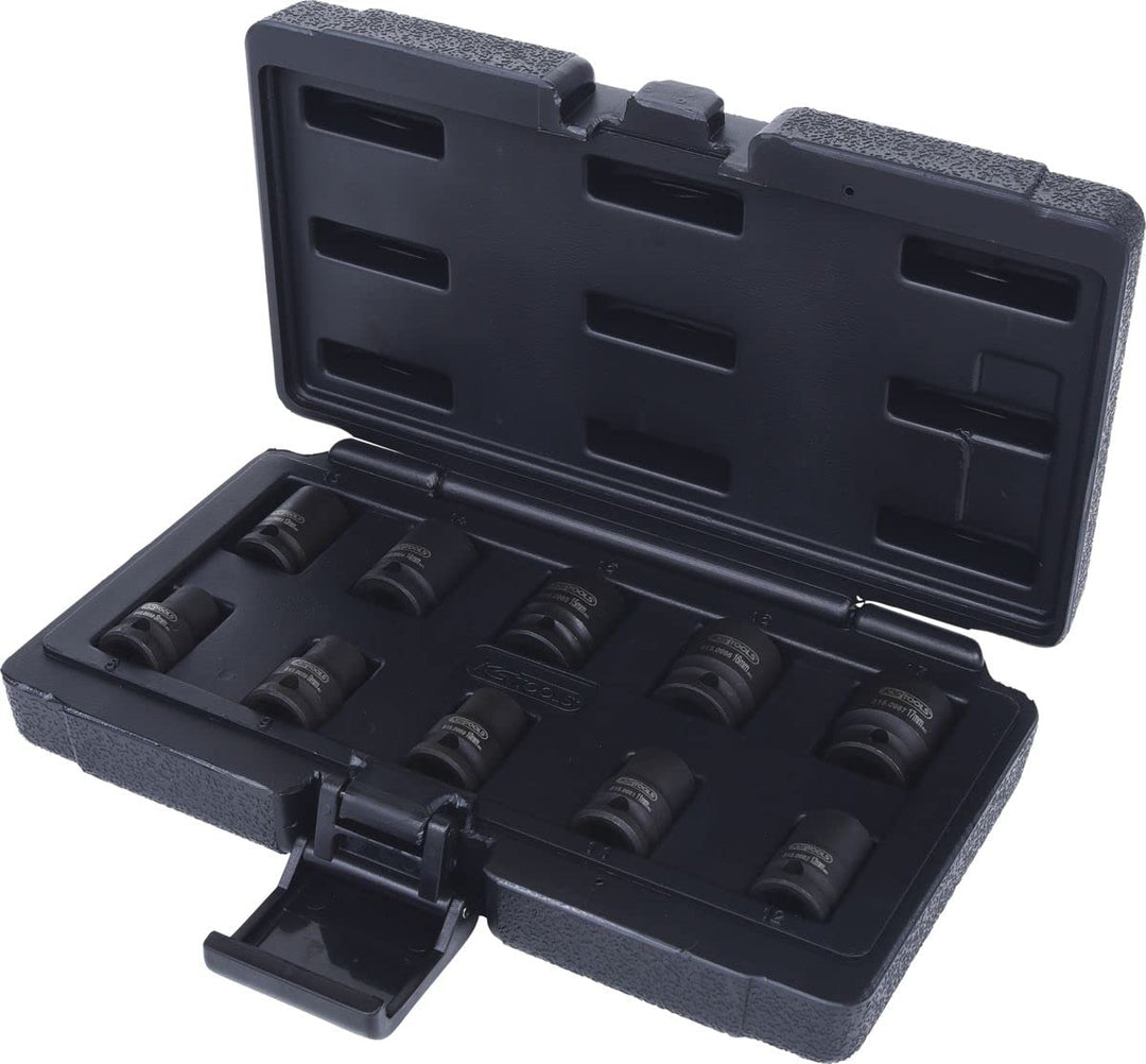 KS Tools 515.0950 3/8" 12-kant-Kraft-Stecknuss-Satz, kurz, 10-tlg.