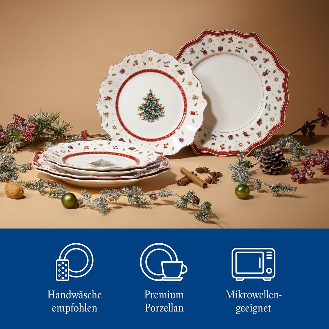 Villeroy & Boch – Toy's Delight Teller Set 8 Teilig, Speiseteller Und Frühstücksteller, Geschirr Wei