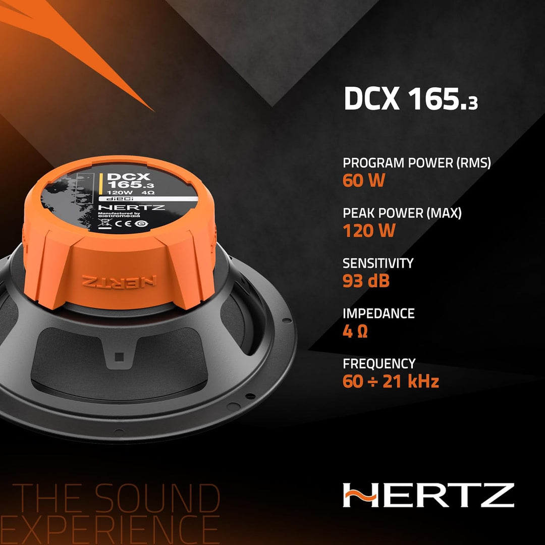Hertz Dieci DCX 165.3 16,5cm 2-Wege Koaxialsystem Set Coax 2Way 165mm 1 Paar/2Stück