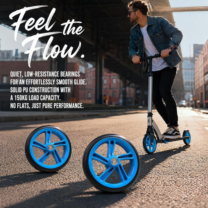 2 Stück City Scooter Ersatzräder: WARMWOO 200mm Scooter Rollen, Kick Scooter Air Luft Reifen-Set für