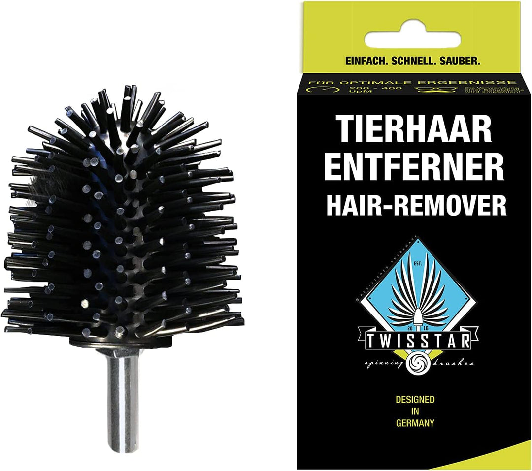 Twisstar Tierhaar Entferner, Aufsatz für Akkuschrauber, Textilreiniger, Tierhaar Reinigung, Fusselen