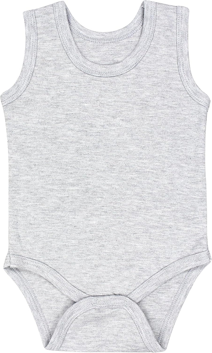 TupTam Baby Jungen Achselbody – Weicher Baby Body im 5er Pack aus Baumwolle, Body Baby Unifarben OEK