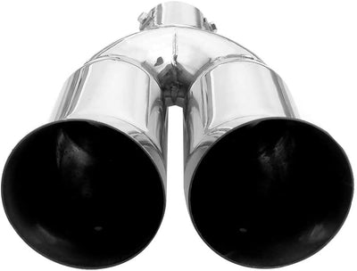 Doppel Auspuffblende Endrohr Auspuff Universell Schalldampfer Doppelendrohr Sport Sportauspuff Endro