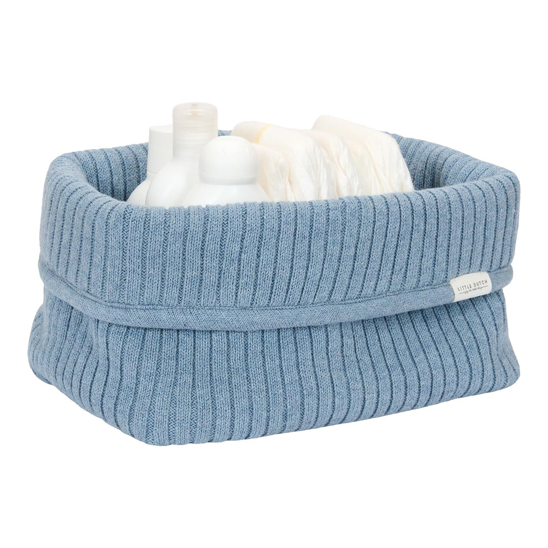 Little Dutch Wickeltischkörbchen Körbchen Korb Utensilo Organizer für den Wickeltisch Baby Strick gr