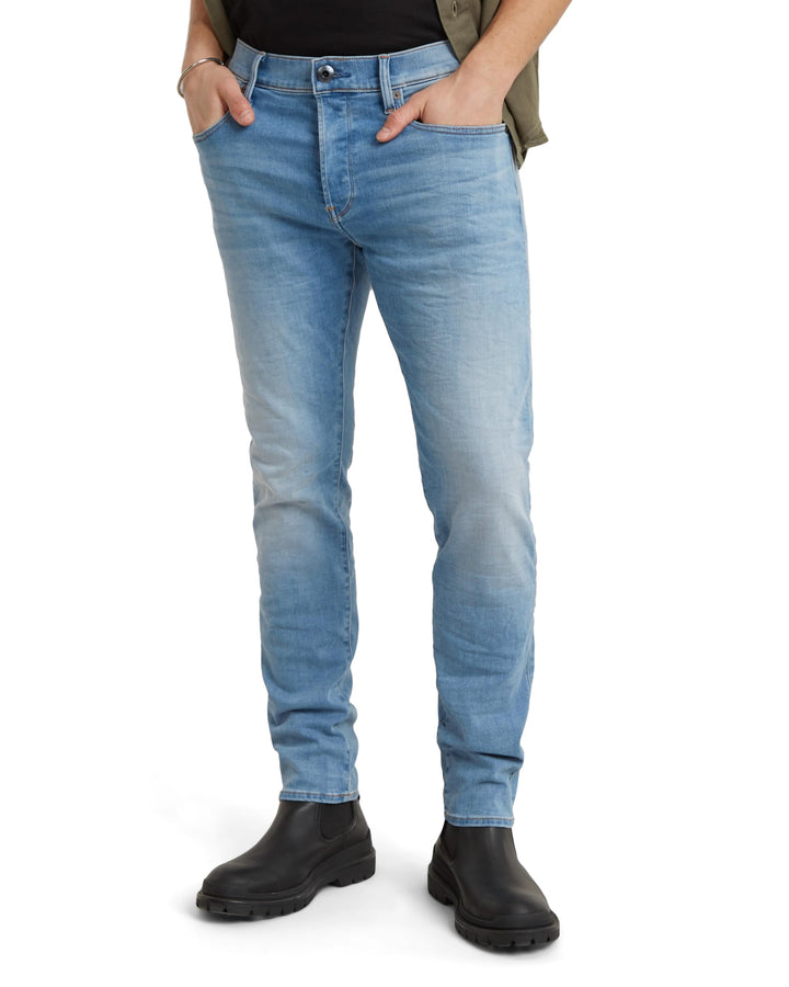 G-STAR RAW Herren 3301 Slim Jeans 35W / 32L Blau (Lt Indigo Aged 51001-8968-8436), 35W / 32L Blau (L