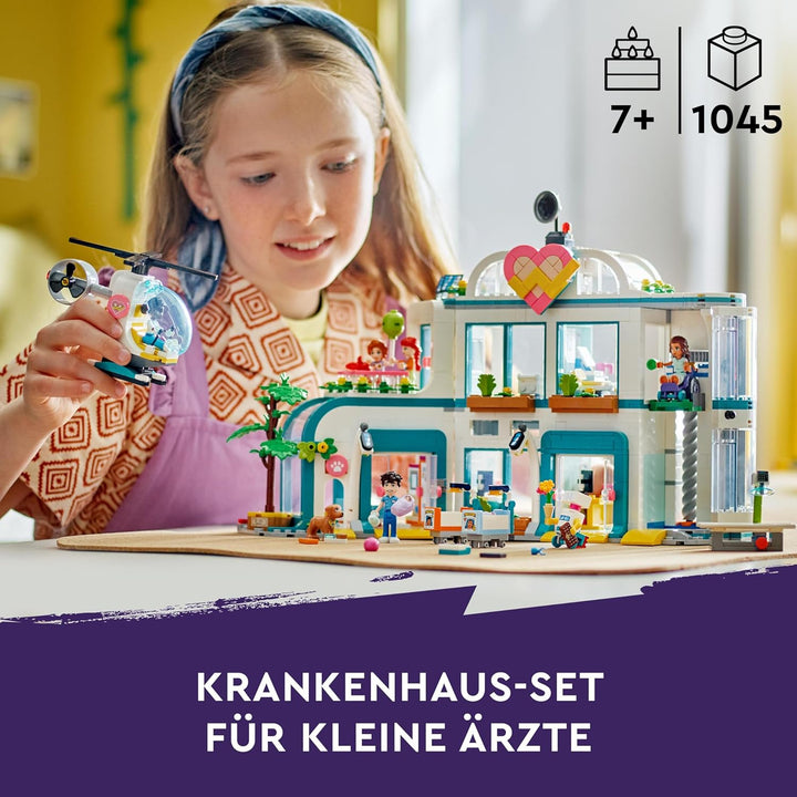 Lego Friends Heartlake City Krankenhaus, Set mit Spielzeug-Hubschrauber und Figuren inkl. Autumn und
