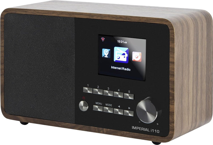 Imperial i110 Internetradio UPNP/DLNA Mediaplayer holzoptik Braun Single, Braun Single