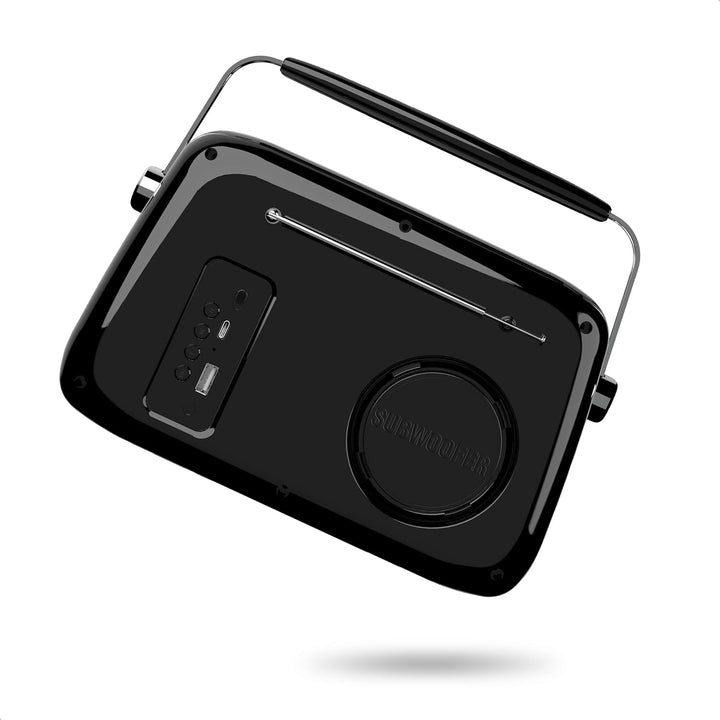 Madison - FREESOUND-VR40BK-DAB - Vintage DAB+ Radio mit Langer Akkulaufzeit - DAB+, FM, Bluetooth &