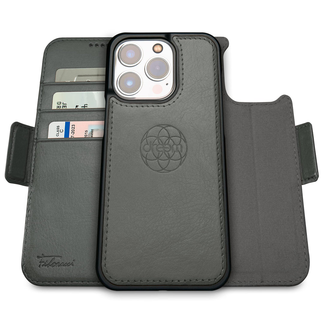 Dreem Fibonacci iPhone 14 Pro Geldbörsen-Hülle / 2-in-1 Stossfestes MagSafe Case und abnehmbares Lux