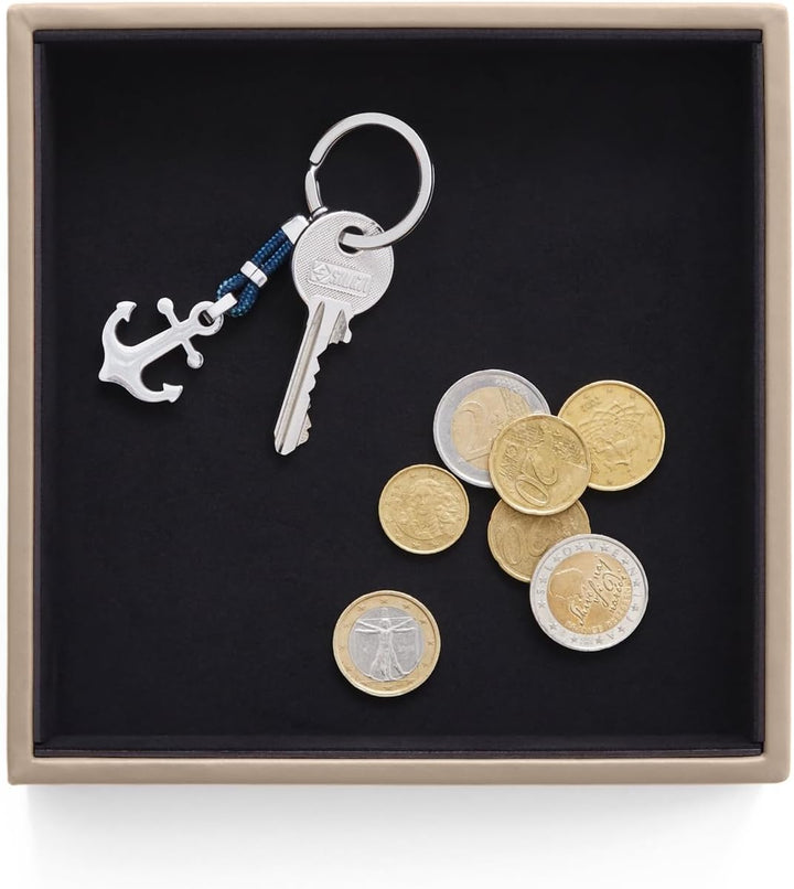 Eglooh - Minerva - Taschenleerer Leder Taubengrau - Schreibtisch-Organizer mit modernem Design - Abl