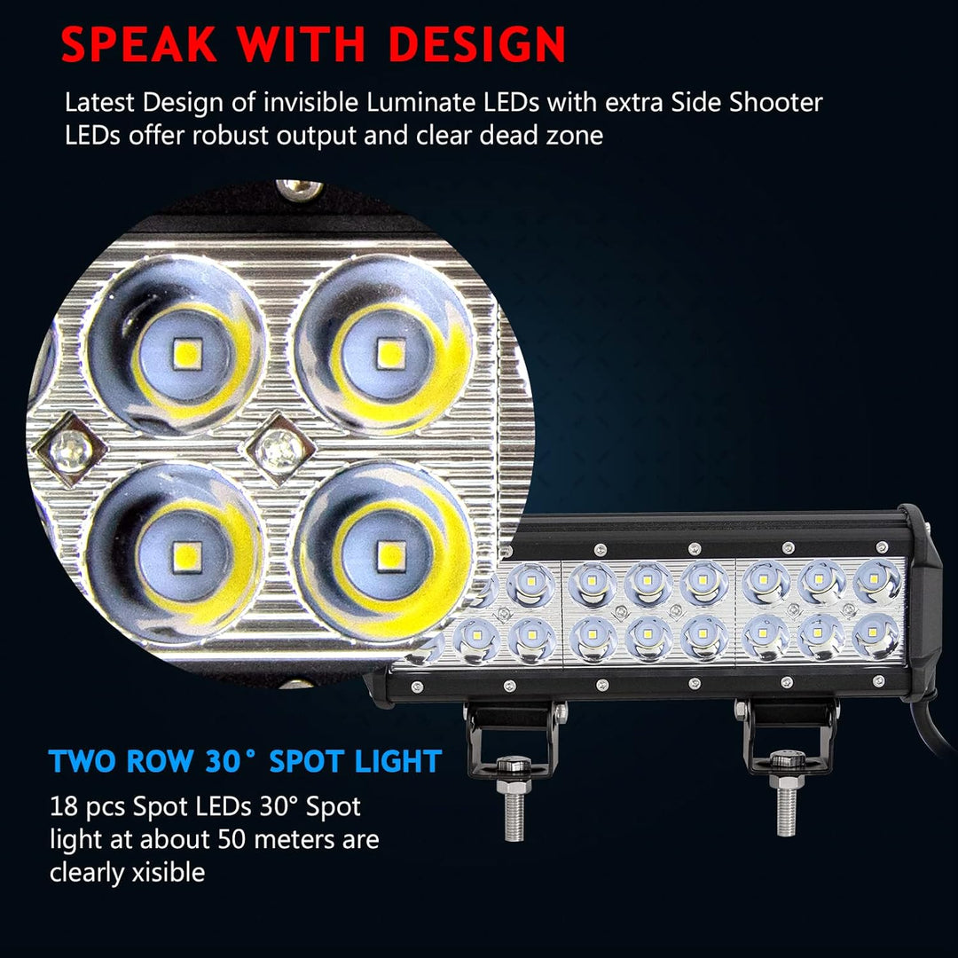 Willpower 23 cm 54W Spot LED-Arbeitsleuchte Bar SUV 4WD Fahren Nebelscheinwerfer 9 inch 54W Spot, 9