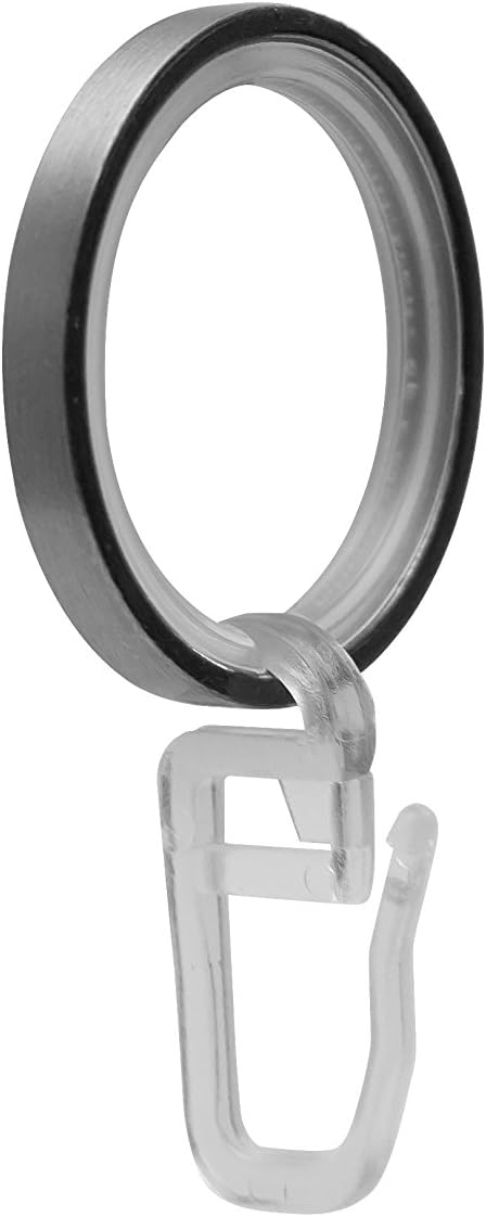 Garduna 100 FLACHRINGE | Edelstahl-Optik | Set à 100 Stück | Metall - mit Gleiteinlage | für Ø16 &amp; Ø