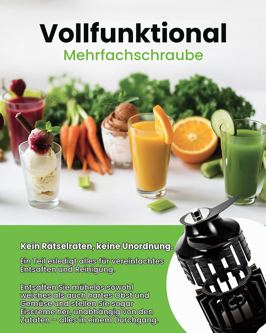 HUROM | H400 | Entsafter für Obst und Gemüse | Hurom Easy Clean H400 | Schneidschale | 150 Watt | BP