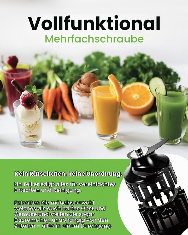 HUROM | H400 | Entsafter für Obst und Gemüse | Hurom Easy Clean H400 | Schneidschale | 150 Watt | BP