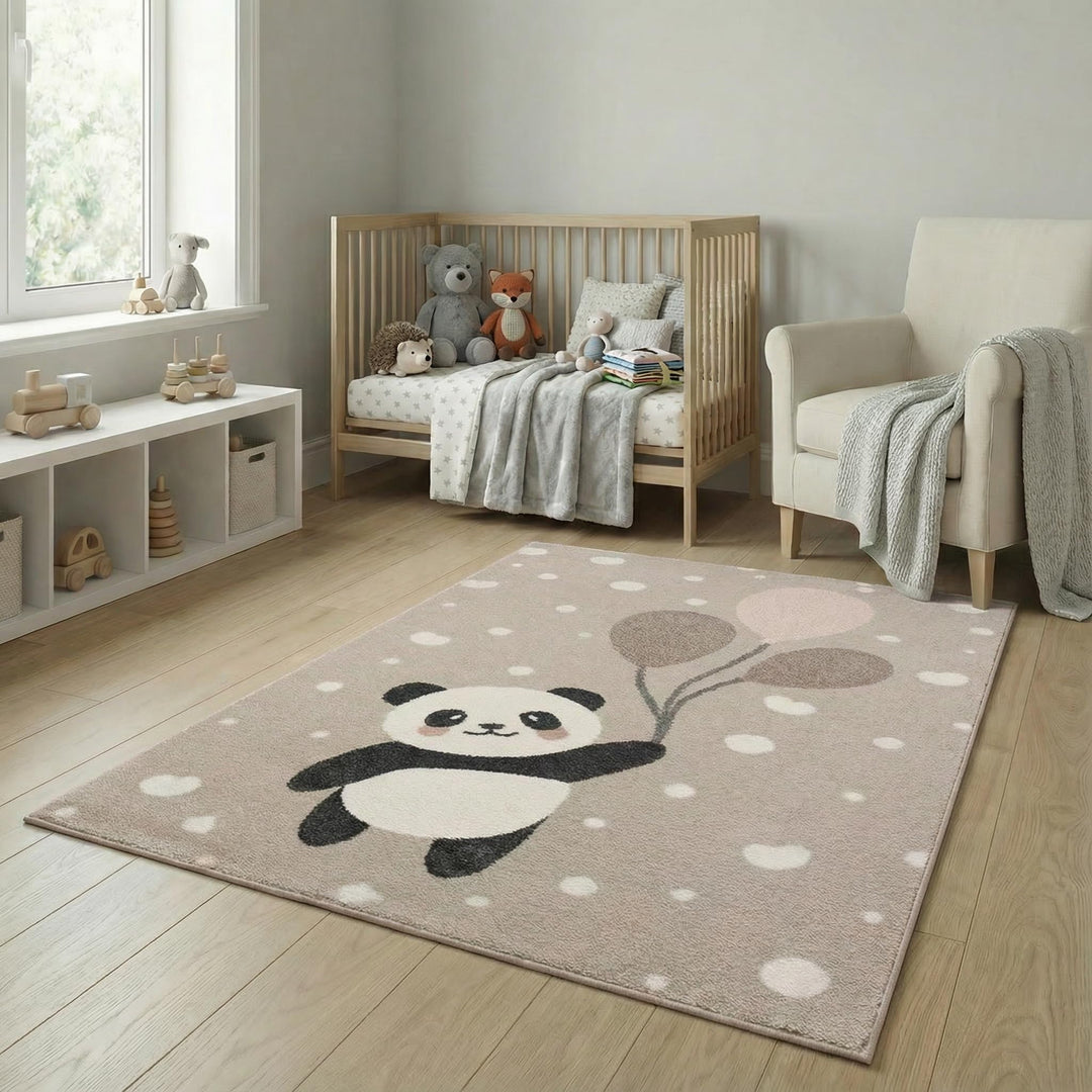 Jimri Teppich Kinderzimmer - Teppiche für Kinderzimmer, Kinderteppich, Kinderteppich Mädchen, Bär, P