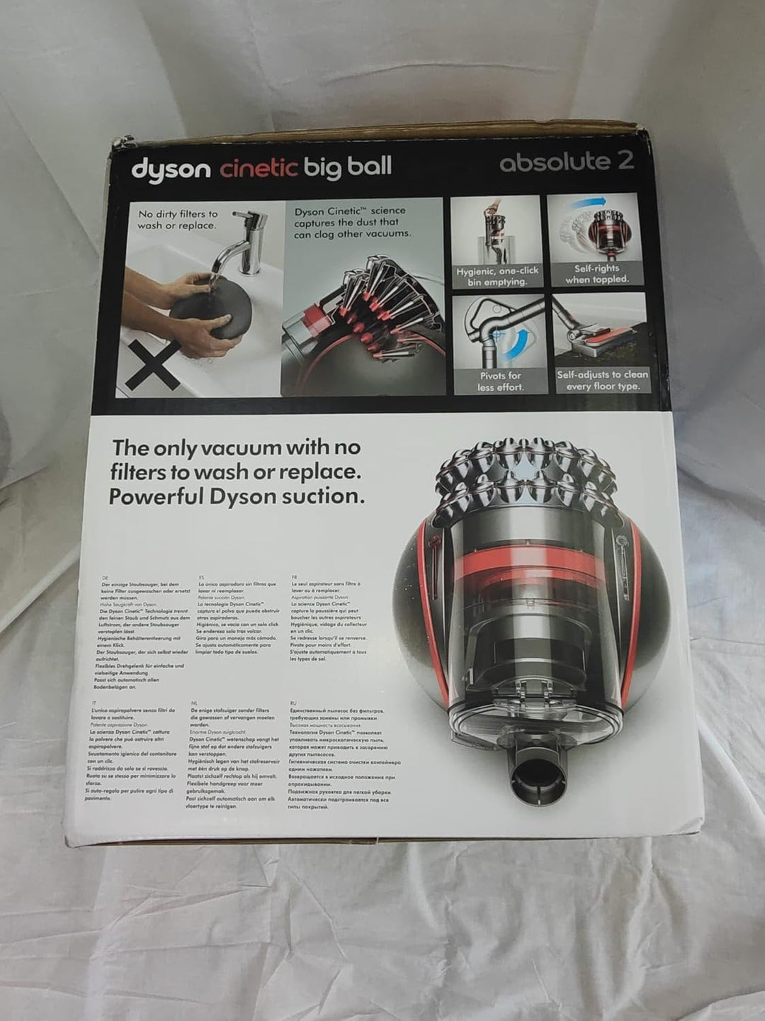 Dyson Cinetic Big Ball Absolute 2, Bodenstaubsauger, Grau, 75.9 W