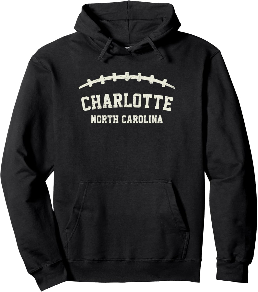 Retro Charlotte North Carolina Pullover Hoodie