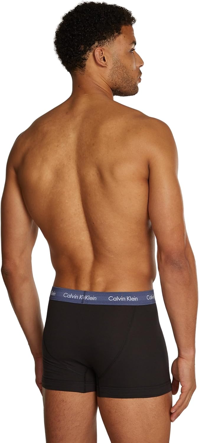 Calvin Klein Herren Trunk (3er Pack) S Black (B- R Iris, Grey Heat, Dusty Tan Wbs), S Black (B- R Ir