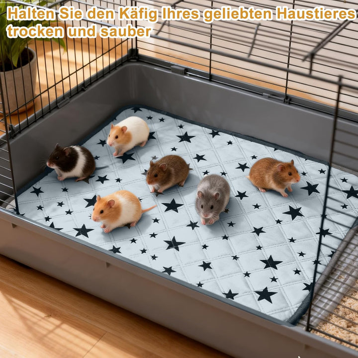 2 Stück 45*60CM Pipipads für Meerschweinchen, Meerschweinchen Unterlage Waschbar, Super Ssaugfähige