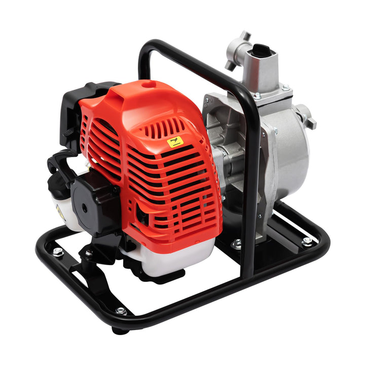Benzin-Wasserpumpe, 2-Takt 1250W/6500rpm Gartenpumpe, Hochdruckpumpe Angetrieben Durchfluss von 8-10