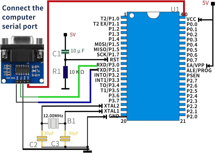 Konvertermodul für RS232 zu TTL, serielles Port-Modul/Buchse serielle Port-Platine auf TTL mit MAX32