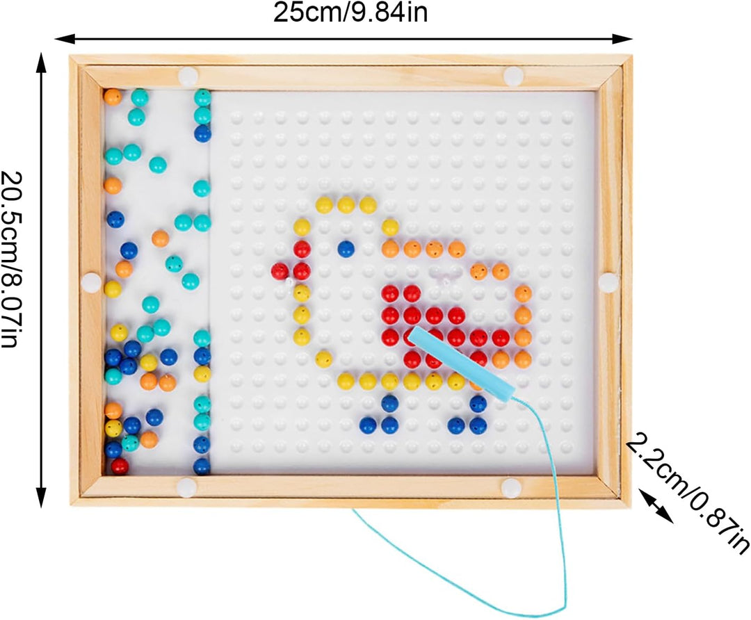 Magnettafel mit Perlen zum Zeichnen, tragbar, mit Bleistift für grosse Zeichnungen, künstlerische Ze