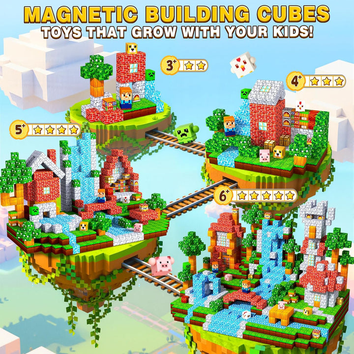 COOLJOYA Magnetische Bausteine - Magnetbausteine Magnetspielzeug,150 Teile Magnetische Bauwelt Spiel