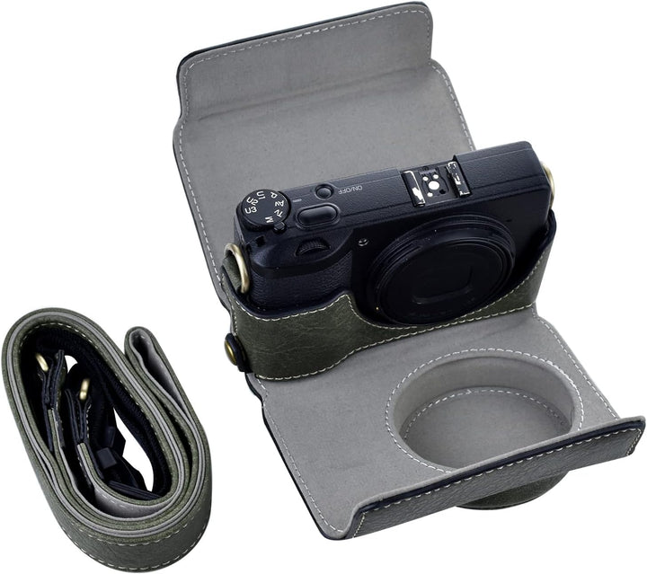 Rieibi Ricoh GR III/GR IIIx Tasche – Vintage PU Leder Kameratasche für Ricoh GR IIIx GR III GRIII GR