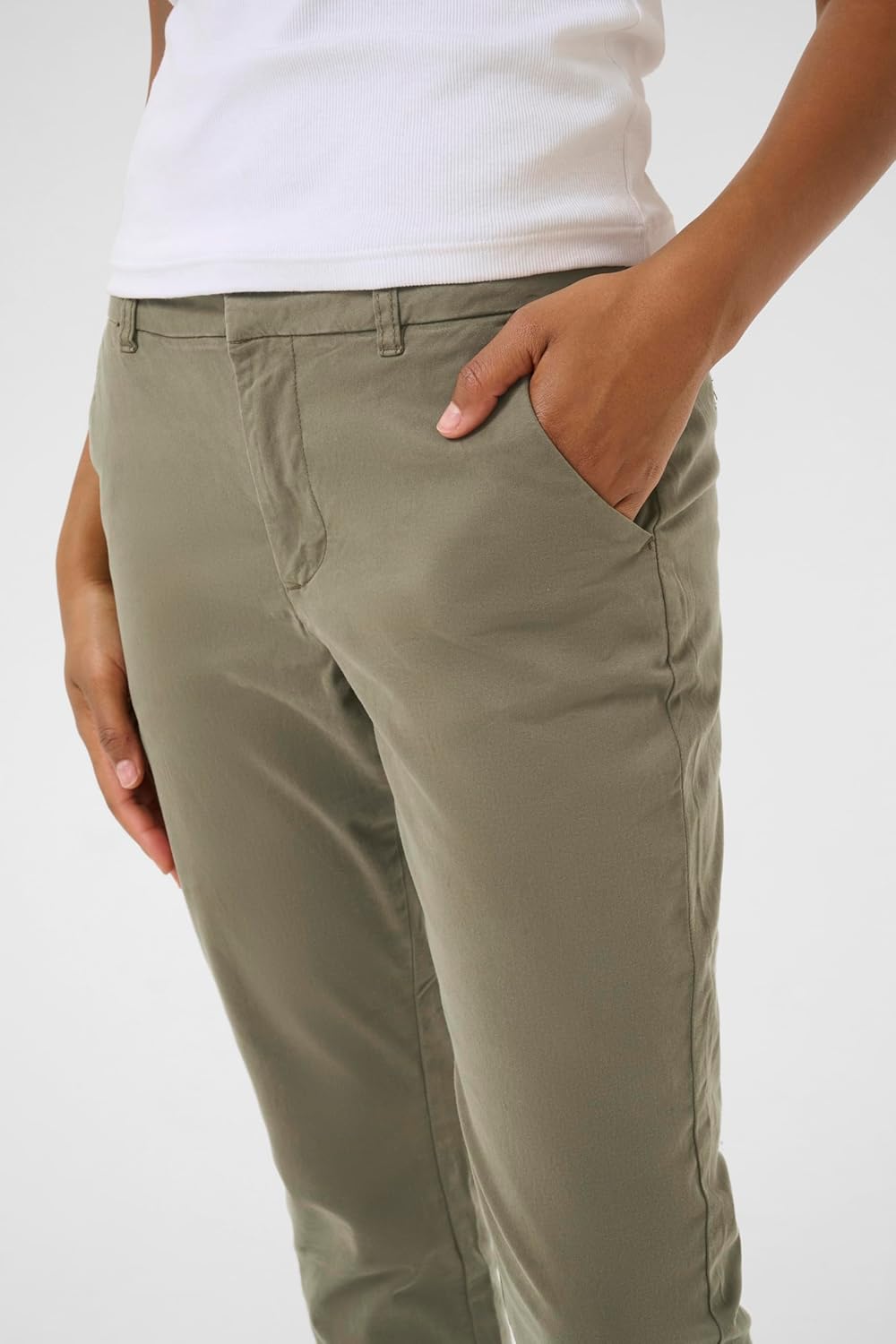 KAFFE Damen Hose Elegant Elastische Taille Casual Anzughose Damen Hose Elegant Elastische Taille Cas