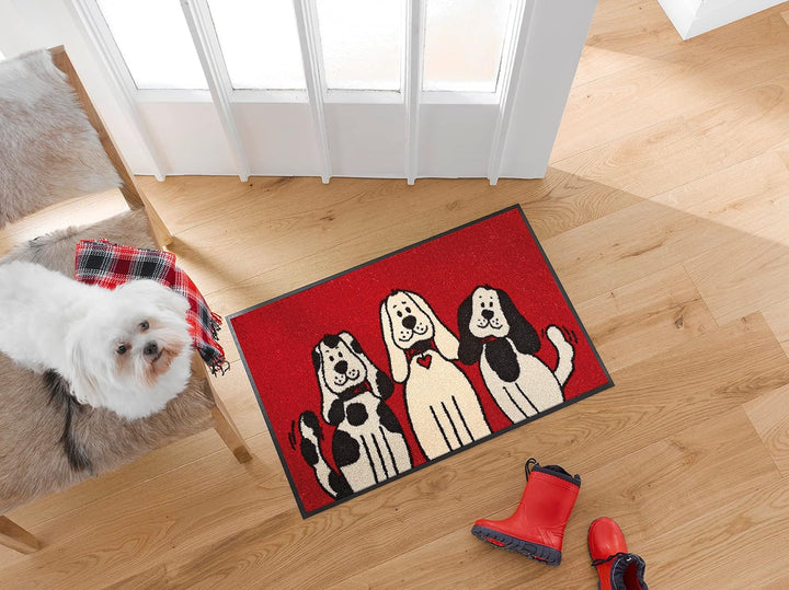 wash+dry Fussmatte, Three Dogs 50x75 cm, innen und aussen, waschbar
